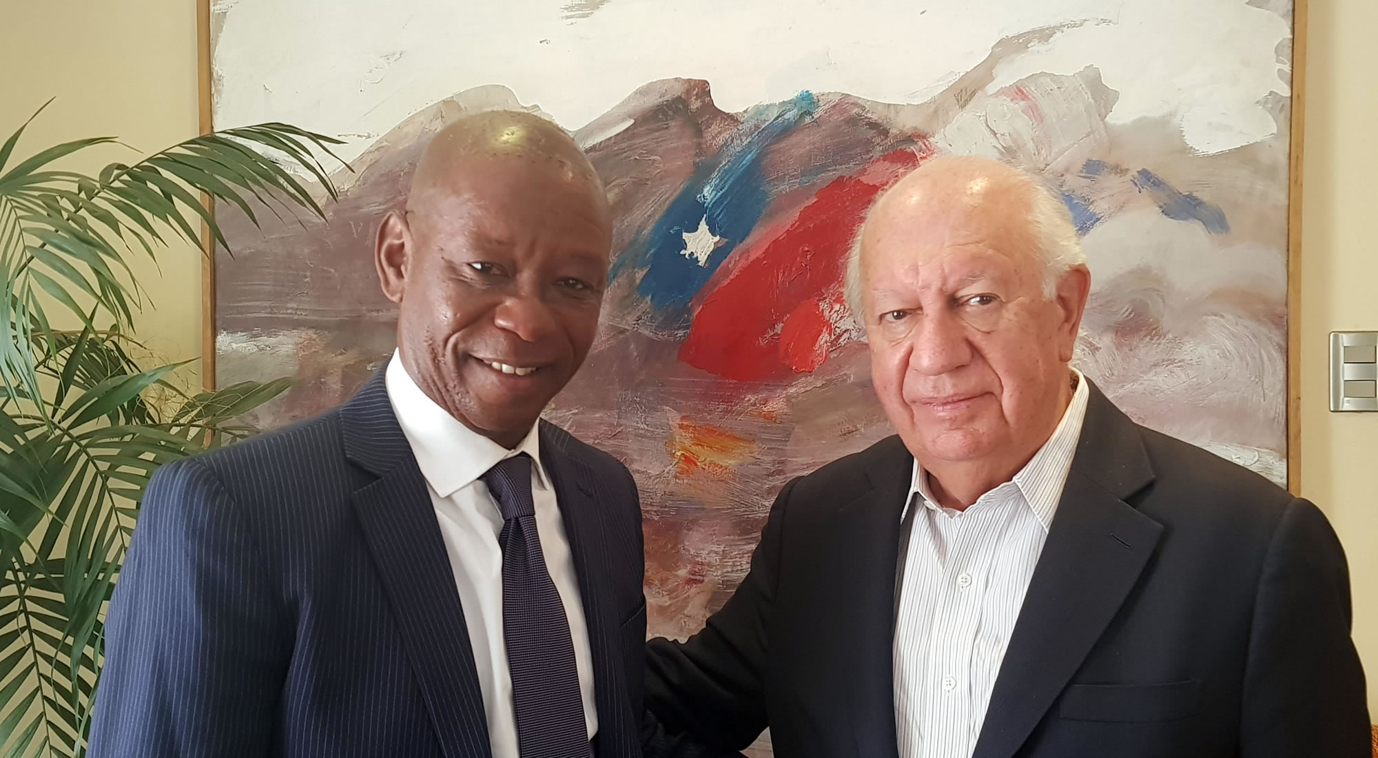 Manuel Cuesta Morúa junto a Ricardo Lagos